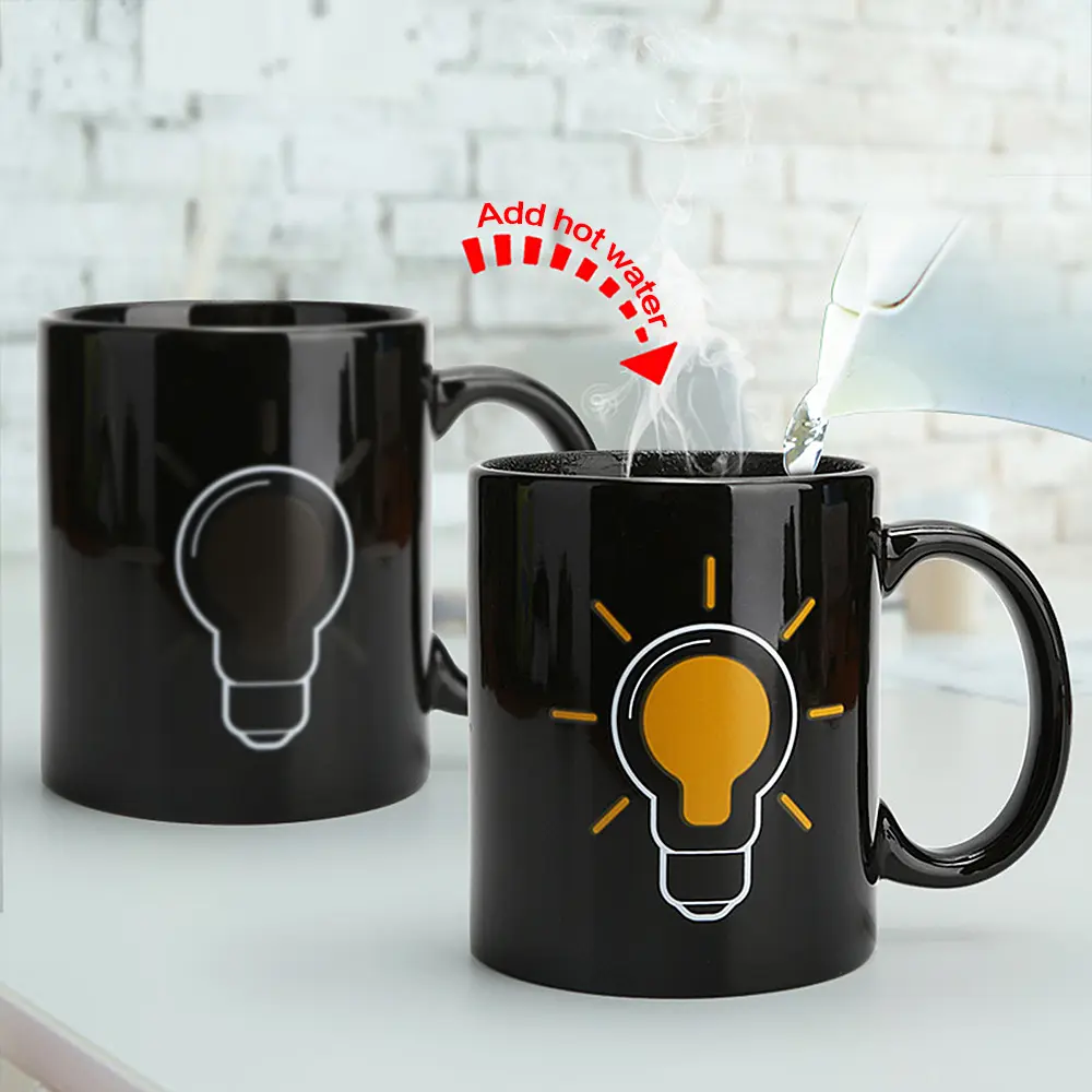 Light bulb color changing cup