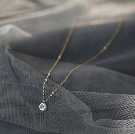 Single diamond necklace