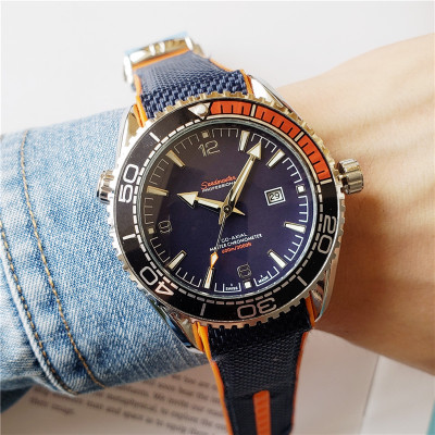 Quartz watch black casual men's European round watch