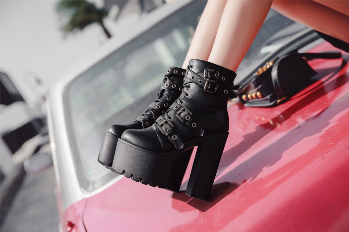 Women's high heel Martin boots