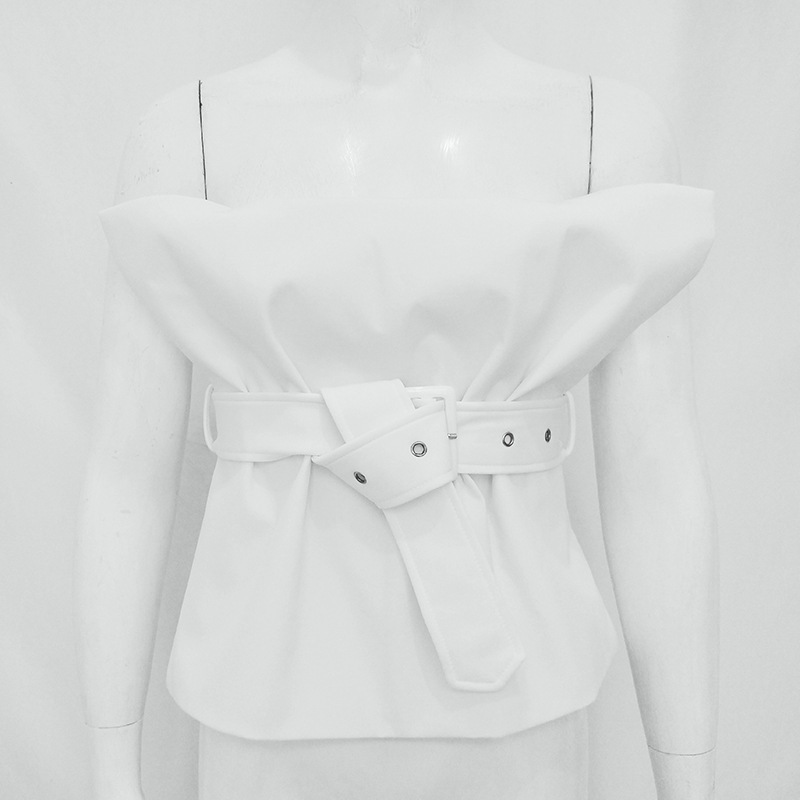 Wrapped chest with ruffles