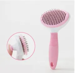 Cat comb long hair hair removal comb - Pink - View 1