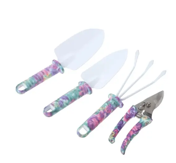 Camouflage Garden Tool Set Grafting Pruning Shovel Rake Stainless Steel Scissor Pruning Shears Spray Bottle Garden Tools Kit