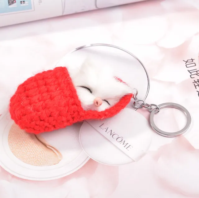Sleeping cat key ring Gules - Shop at LoveMi