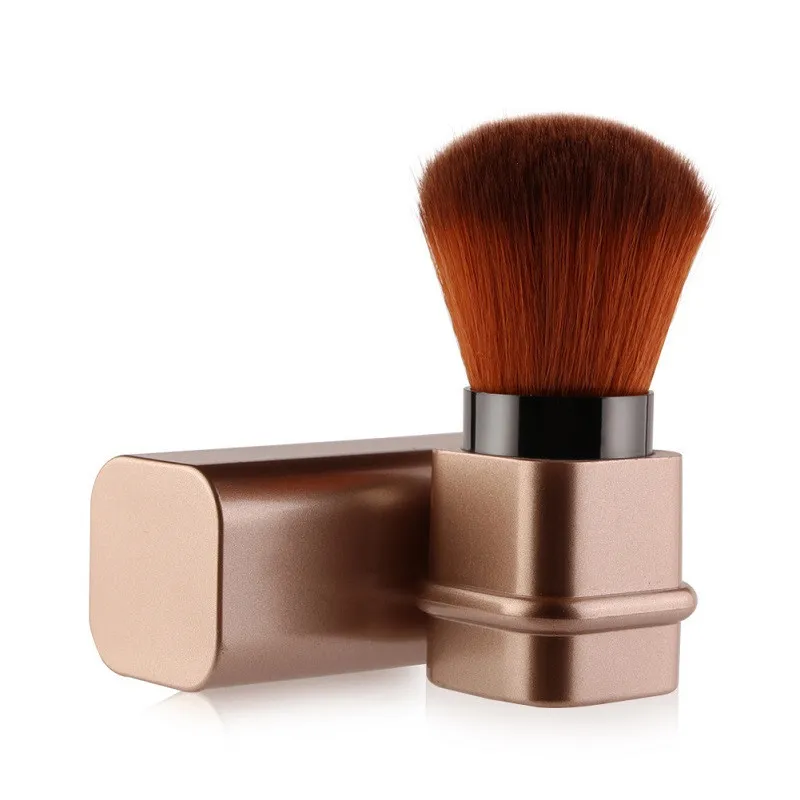 Portable Single Makeup Brush - Gold