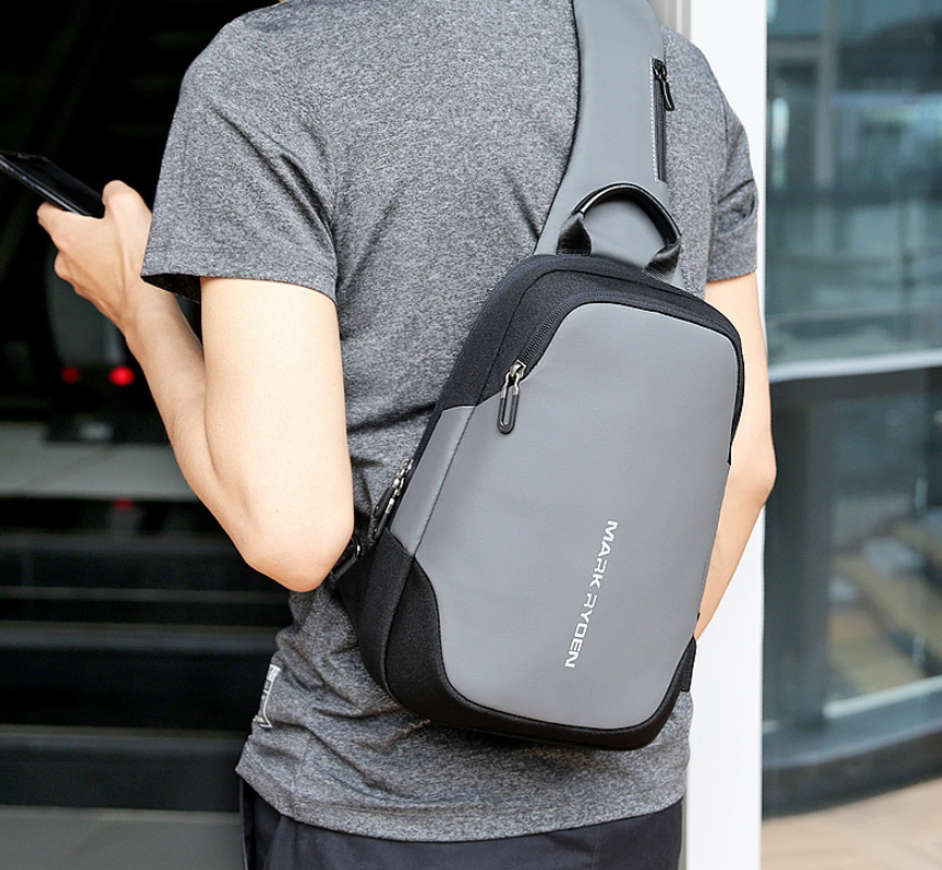 Chest bag USB anti-theft men's chest bag — foto 5