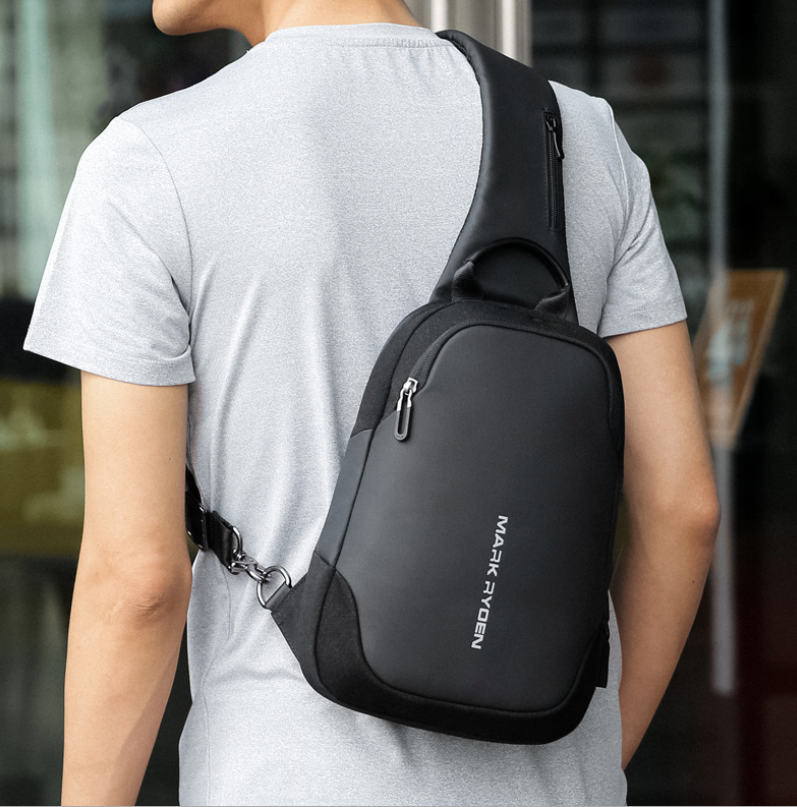 Chest bag USB anti-theft men's chest bag — foto 8