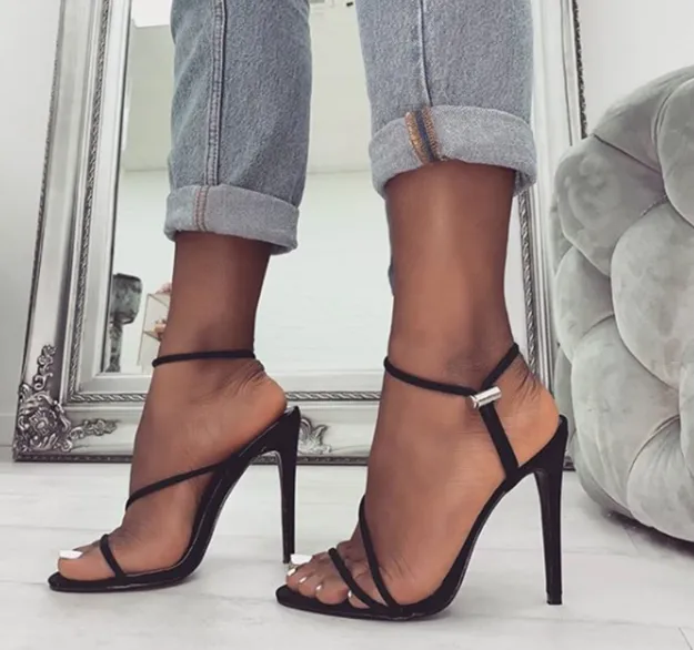 Open toe high heel sandals Black - Shop at LoveMi