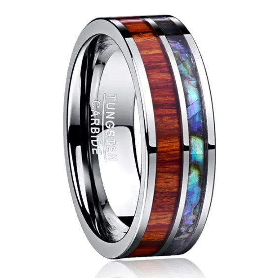 8MM wide tungsten steel ring