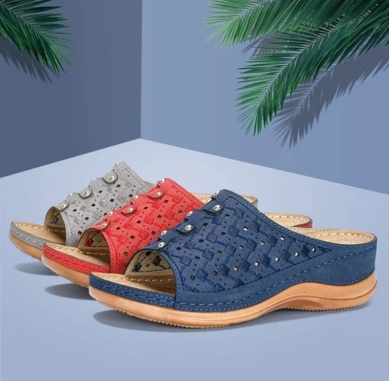 Draped thick-soled casual women's sandals