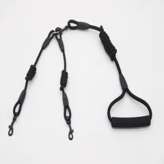 Double traction rope dog walking training - Black A - View 1