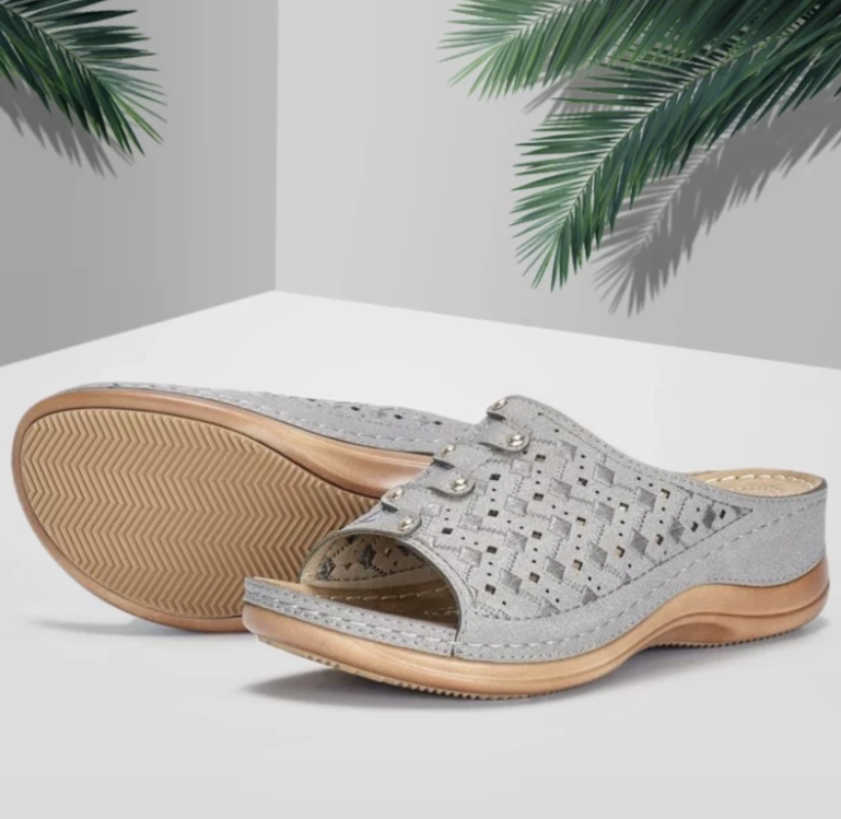 Draped thick-soled casual women's sandals