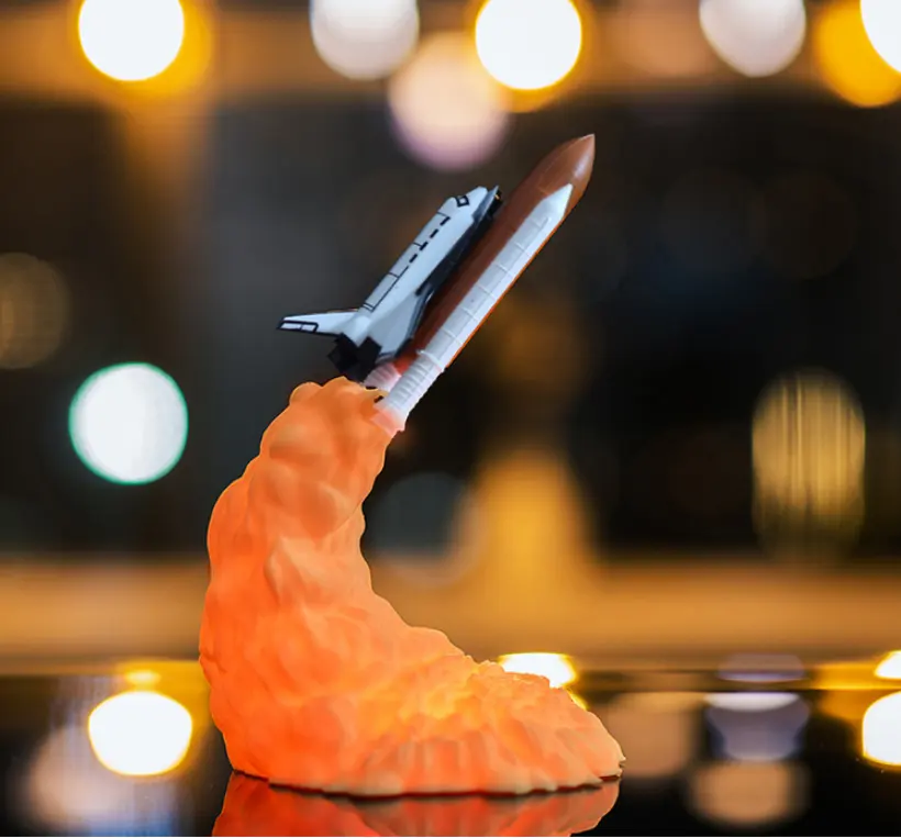 3D Print Rocket Space Shuttle Lamp Night