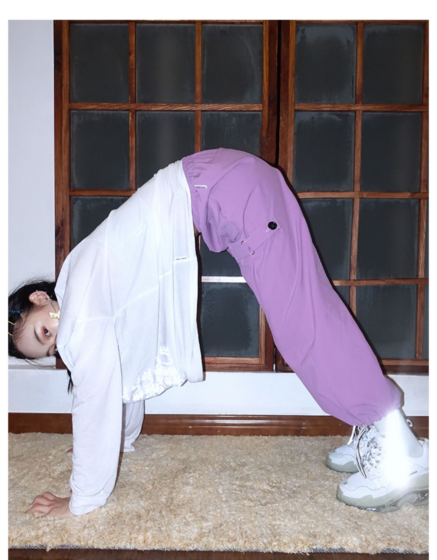 Bridge flower closing pants