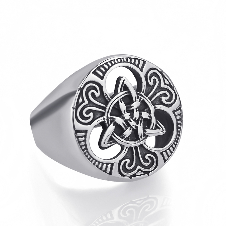 Simple Concentric Knot Stainless Steel Ring