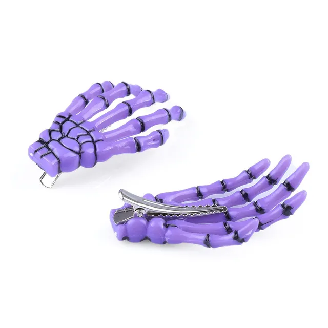 Hand bone clip - Purple