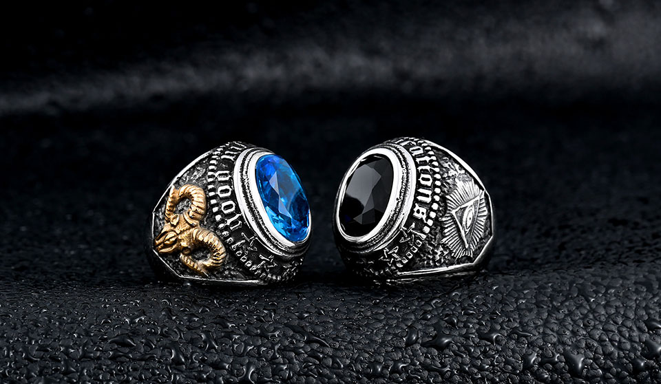 Titanium Steel Men's Personality Ring