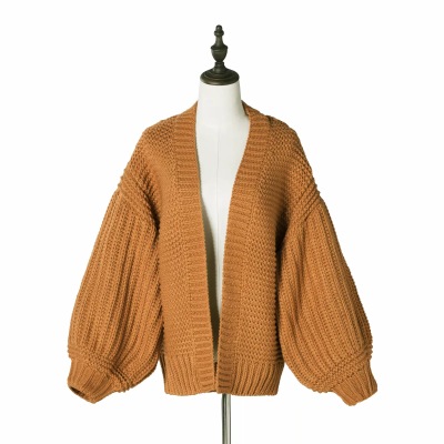 Wool knit cardigan