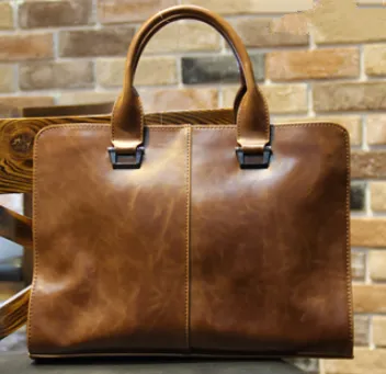 Business bag briefcase men's handbag Coffee - Shop at LoveMi