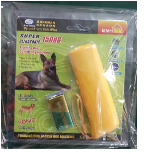 3 in 1 Anti Barking Dog Training Device Ultrasonic Dog Training Repeller LED Flashlight Yellow With Packaging Bag - Shop at LoveMi