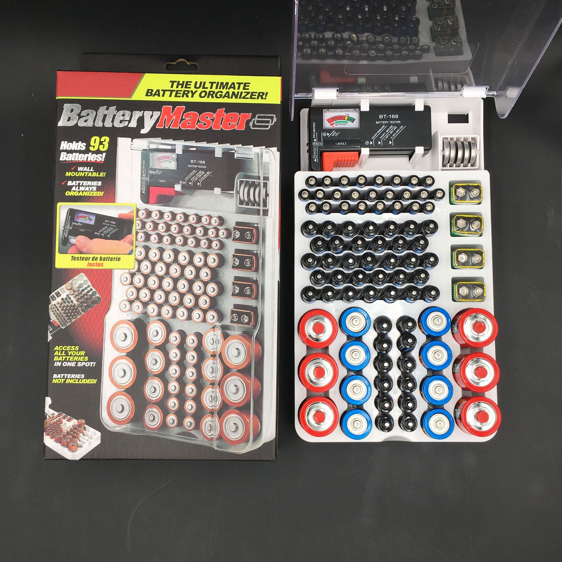 93 grid Battery new battery test storage box
