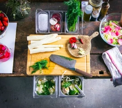 Vegetable Kitchen Cutting Board with Trays Storage Box Smooth