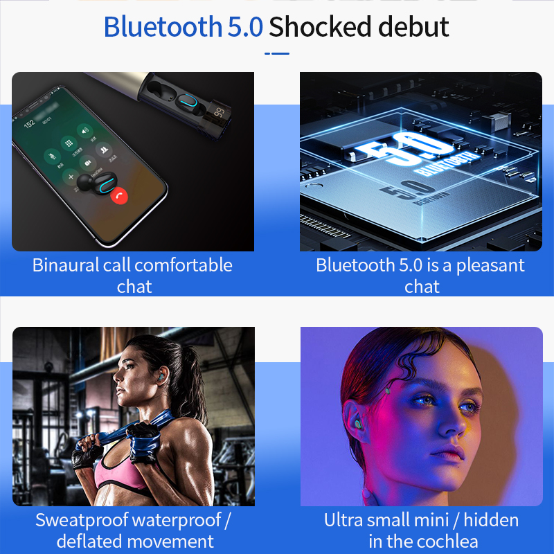 Q67 Bluetooth Headset Sports Running TWS Double Ears - Image 3