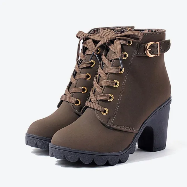 Cross strappy booties with Martin boots Green - Shop at LoveMi