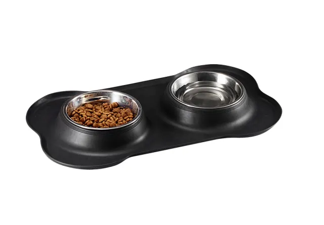 Pet double bowl Black - Shop at LoveMi