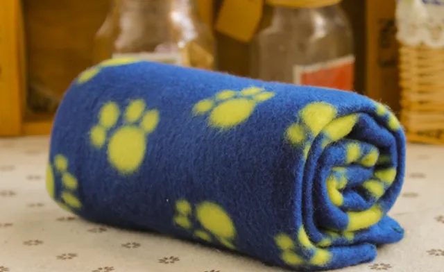 Dog Fleece Blanket Cat Litter Mat Puppy Soft Sleep Mat Lovely Mattress Cushion for Small Large Dogs Pet Supplie Blue - Shop at LoveMi