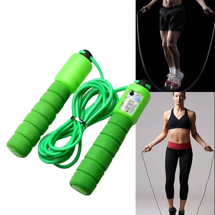 Skipping Rope With Counter Adjustable Length Counter Wear-resistant Foam Cotton Handle JumpRope Exercise Portable Sports Training Equipment – image 4