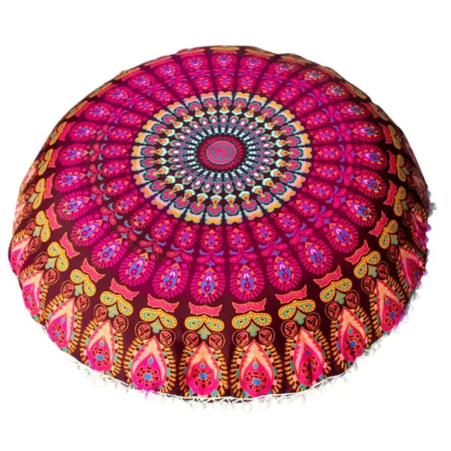 Digital feather round pillowcase Yellow - Shop at LoveMi
