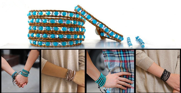 Multi-layer beaded bracelet