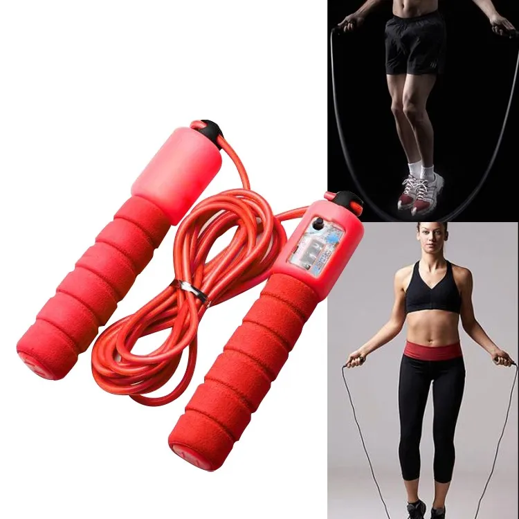 Skipping Rope With Counter Adjustable Length Counter Wear-resistant Foam Cotton Handle JumpRope Exercise Portable Sports Training Equipment – image 6