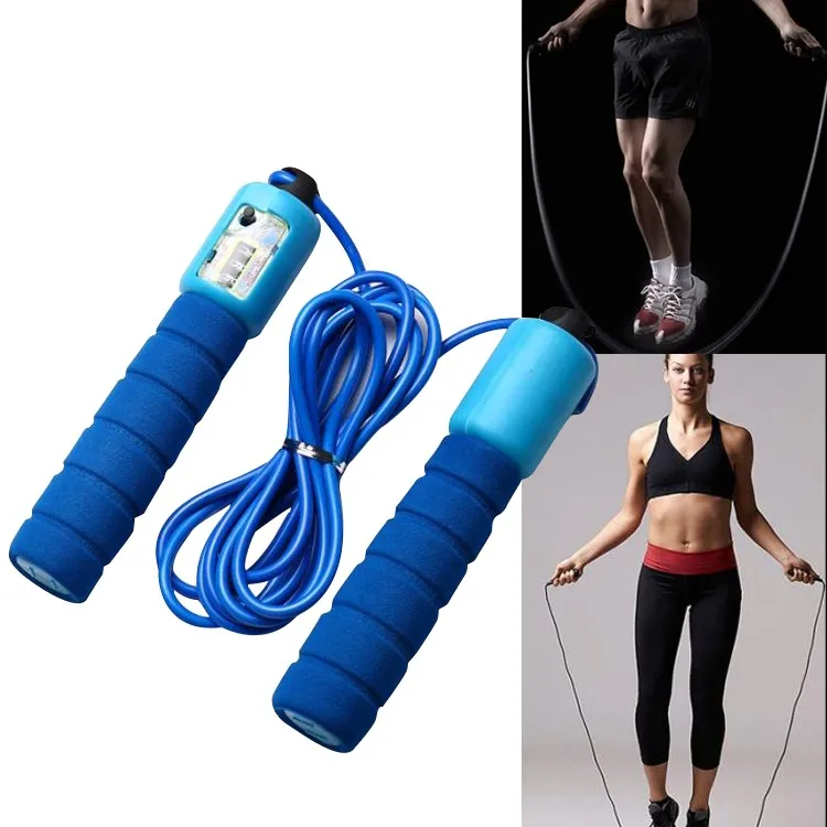 Skipping Rope With Counter Adjustable Length Counter Wear-resistant Foam Cotton Handle JumpRope Exercise Portable Sports Training Equipment – image 3