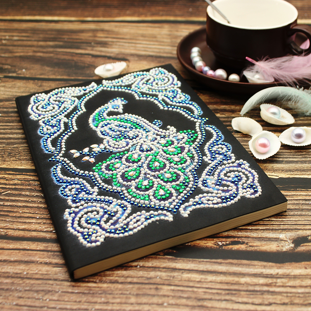 Peacock Beauty Journal Note Book  Diamond Painting