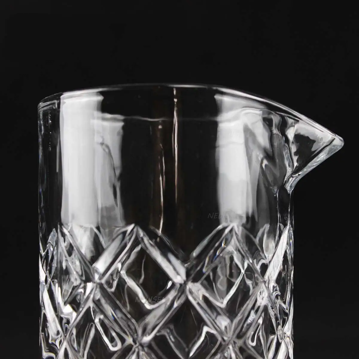 Carved crystal cocktail glass