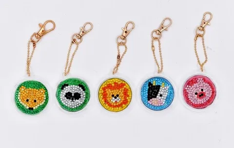 Set Of 5 Animal Key Chains Diamond Painting Animal 5Pcs - Shop at LoveMi