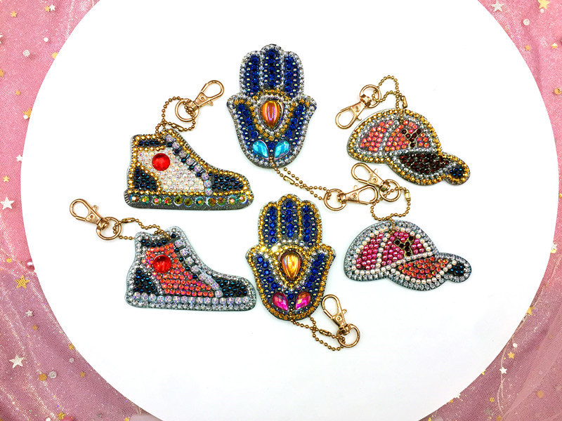 Set Of 6 Trends Key Chains  Diamond Painting