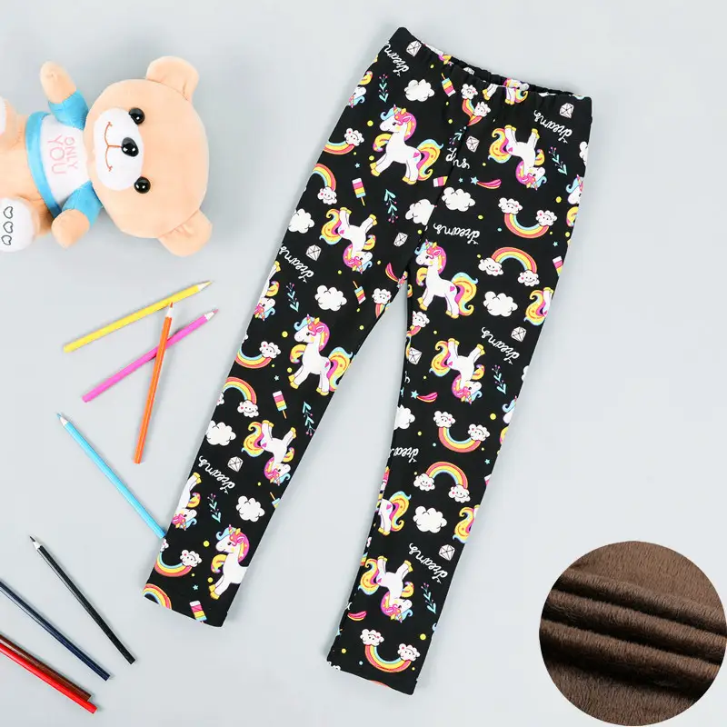 children's pony cartoon plus velvet leggings