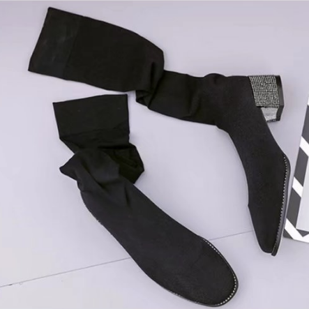 Thick mesh gauze long boots