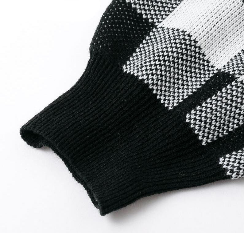 Short skirt suit plaid sweater bag hip skirt