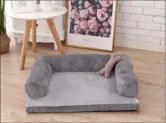 Explosion Detachable Doghouse Four Seasons Dog Sofa Dog Mattress Teddy Golden Retriever Pet Supplies - Gray 2 - View 1