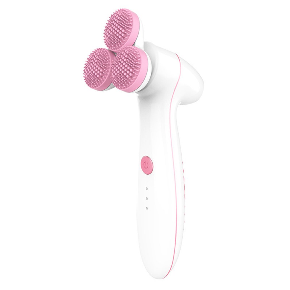Three round 3D silicone cleansing instrument Pink - Shop at LoveMi