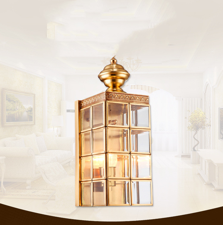Balcony Courtyard Pavilion Full Copper Led Wall Lamp Modern — foto 5