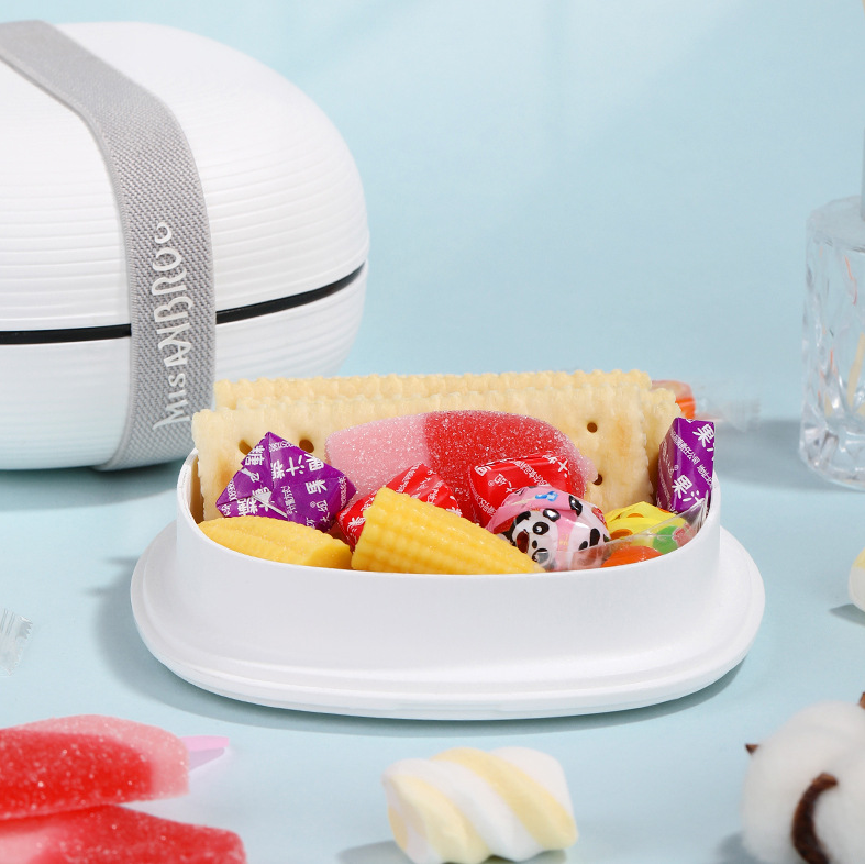 Student double plastic snack box