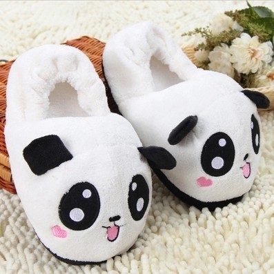 Winter warm plush slippers