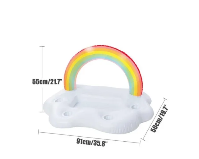 Gay Pride Rainbow Inflatable Pool Float Cooler Rainbow - Shop at LoveMi