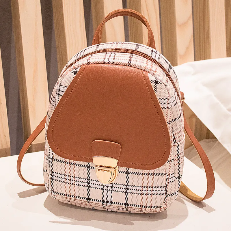 One shoulder diagonal phone bag - Brown