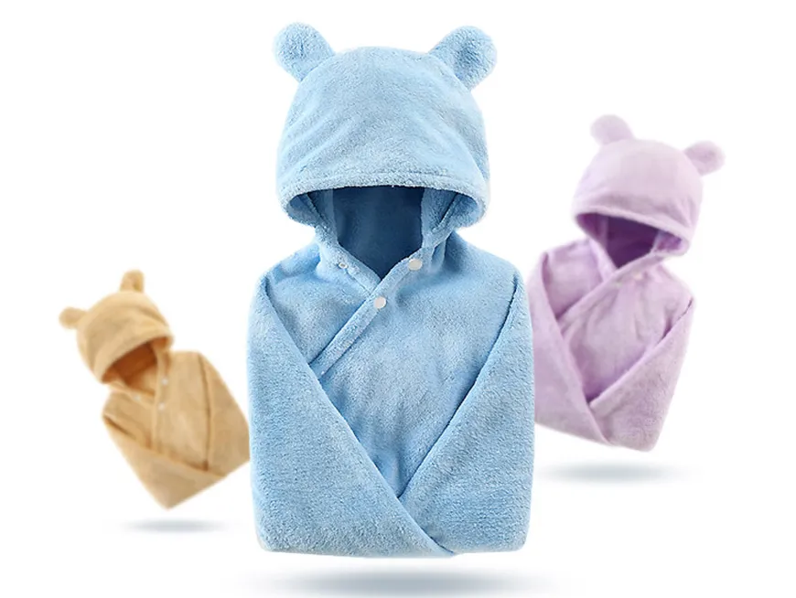 Cotton baby care hooded bath towel – image 4